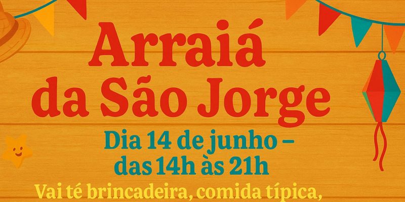 Paróquia São Jorge promove tradicional Arraiá no dia 14 de junho