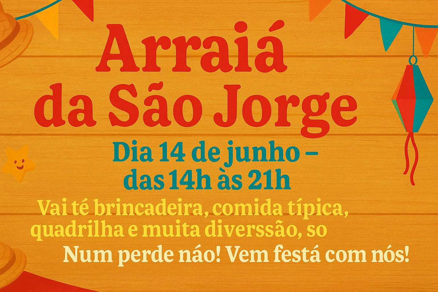 Paróquia São Jorge promove tradicional Arraiá no dia 14 de junho